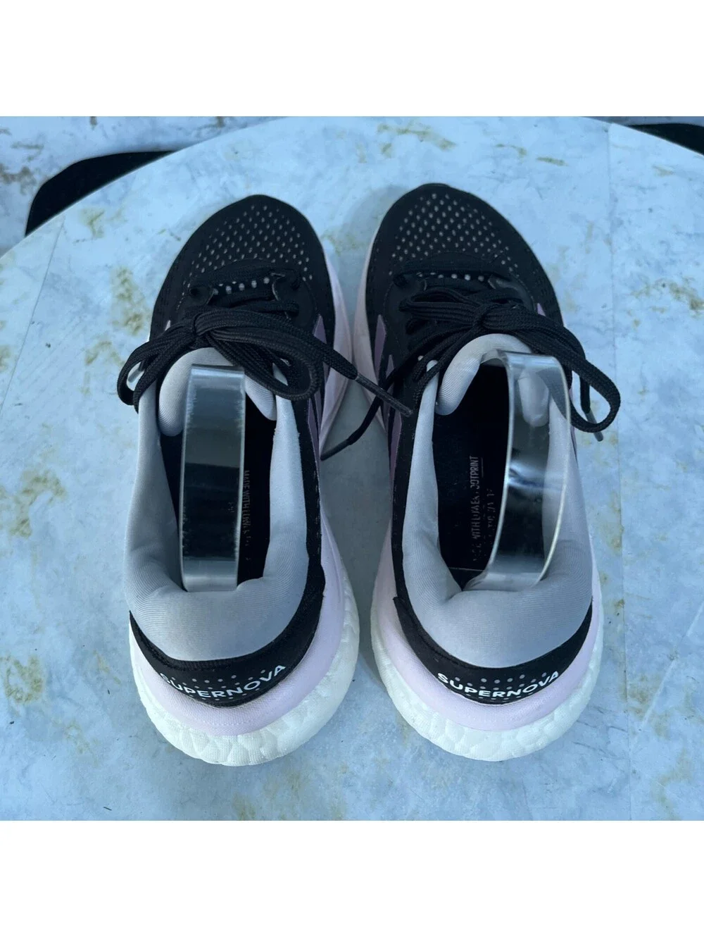 Adidas Supernova 2 Women's Size 6.5 Running Shoes Black Purple Athletic Sneakers
